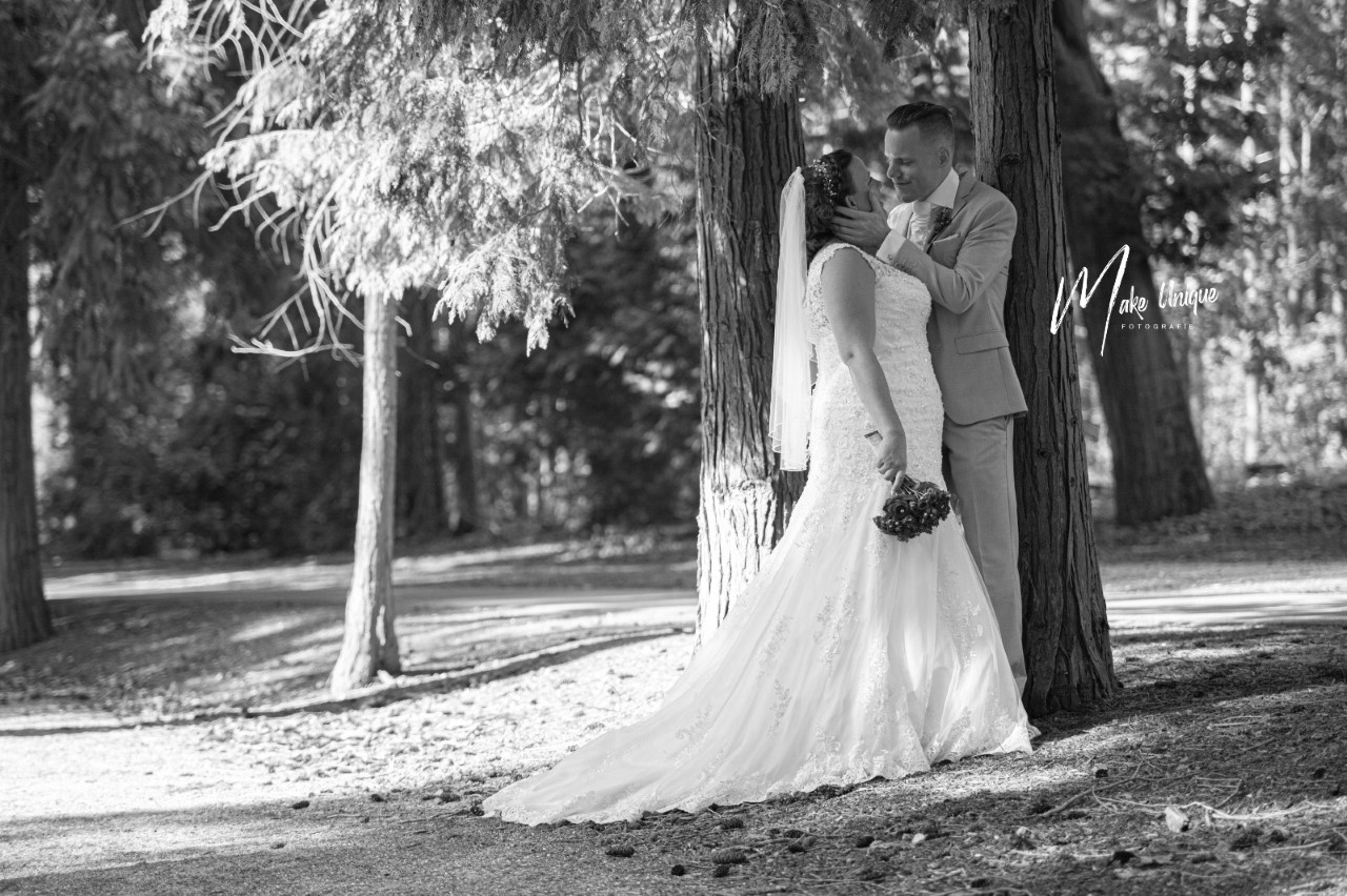 trouwfoto janet zwart wit